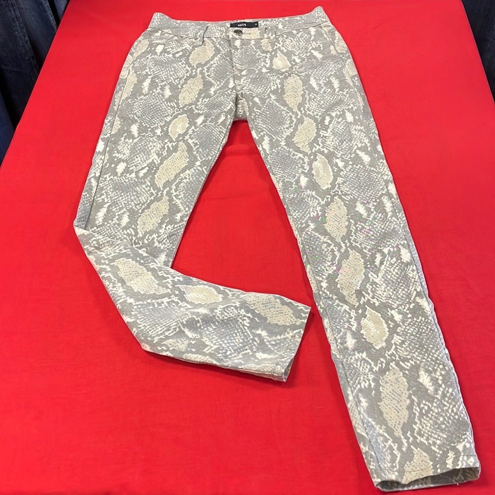 Uniq reptile print stretch jeans or jeggings